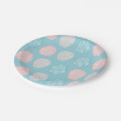 聡明なパステル調パターン(素晴らしいパステル調の頭脳) ペーパープレート (アングル)