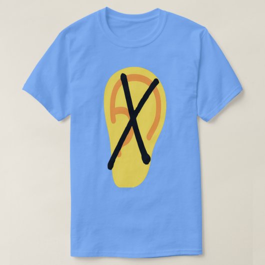 聴力が悪い Tシャツ (デザイン正面)