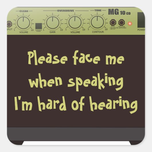 聴力スタンプの懸命 スクエアシール (正面)