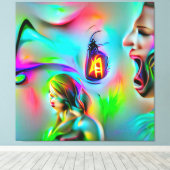 聴力恐怖症 キャンバスプリント (インサイチュ (ウッドフロア))