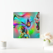 聴力恐怖症 スクエア壁時計 (ホーム)