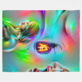 聴力恐怖症 フリースブランケット (正面(横))