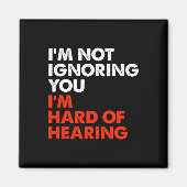 聴覚おもしろいの懸命ASL手話ろう者アワレネ マグネット (正面)