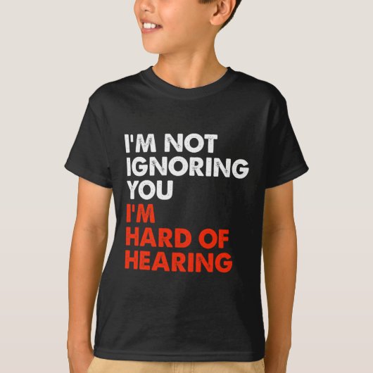 聴覚おもしろいの懸命ASL手話ろう者アワレネ Tシャツ (正面)