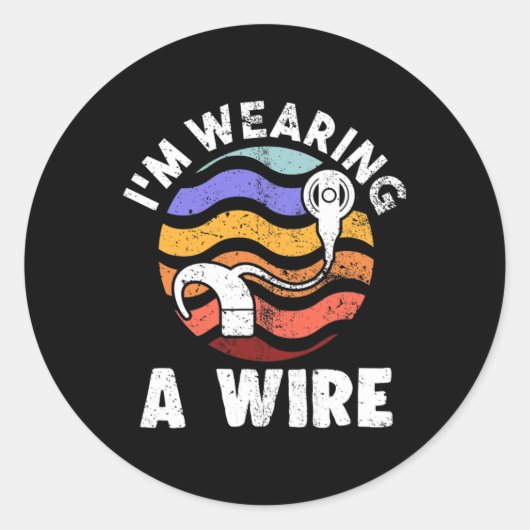 聴覚おもしろいの懸命ASL聴覚障害私はWeari ラウンドシール (正面)