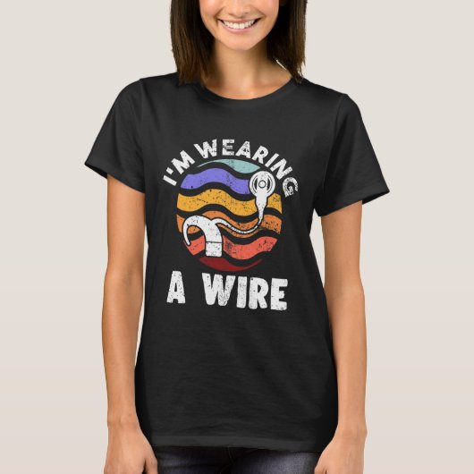 聴覚おもしろいの懸命ASL聴覚障害私はWeari Tシャツ (正面)