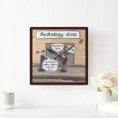 聴覚おもしろい壁時計に反応する スクエア壁時計 (ホーム)