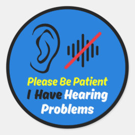 聴覚の問題ブルーデザイン ラウンドシール