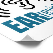 聴覚は耳に障害のない聴覚おもしろい学だ ポスター (角)