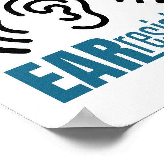 聴覚は耳に障害のない聴覚おもしろい学だ ポスター (角)