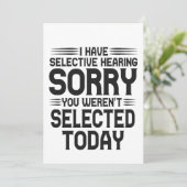 聴覚は選択的に聞こえるものよ、あなたが面白くないのは残念 招待状 (スタンド正面)