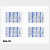 聴覚バッジバディステッカー 長方形シール (シート)