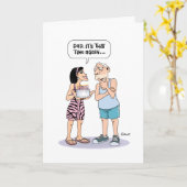 聴覚パパ誕生日カードの懸命 カード (黄色い花)