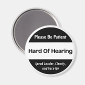 聴覚ブラックのクラシック懸命 マグネット (正面/裏面)