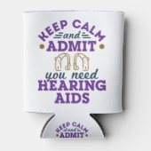 聴覚士おもしろい聴覚障害者 缶クーラー (正面)