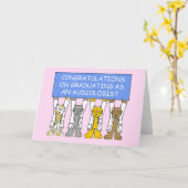 聴覚士の卒業祝い カード (黄色い花)