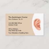 聴覚士の聴力テストアポイントメントカード 予約カード (正面)