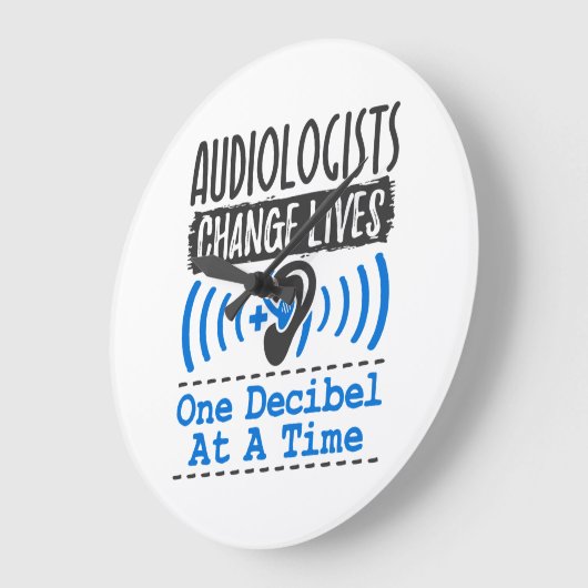 聴覚士は一度に1デシベルずつ人生を変える ラージ壁時計 (傾斜)