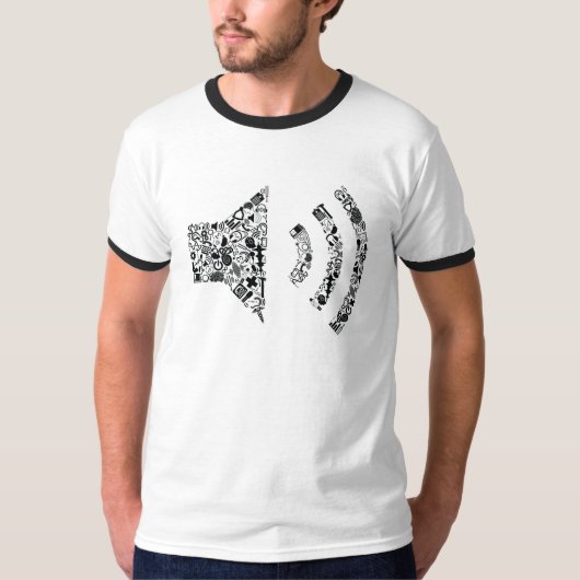 聴覚学のスピーカーのTシャツ Tシャツ (正面)