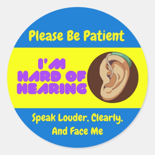 聴覚懸命シンプル ラウンドシール (正面)