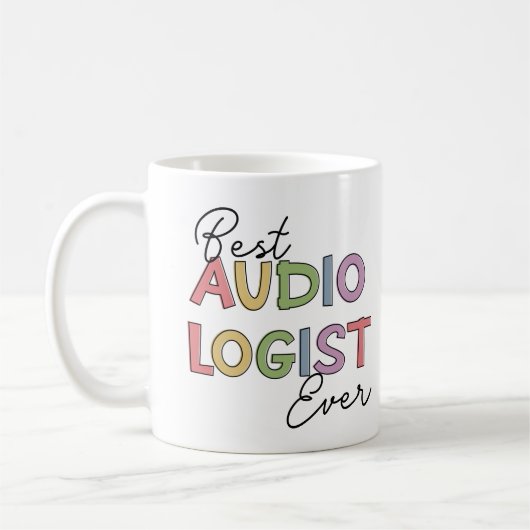 聴覚最高の専門医Ever Doctor of Audiology Gift コーヒーマグカップ (左)