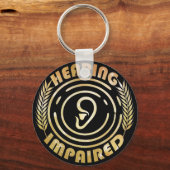 聴覚障クラシック害 キーホルダー (正面)