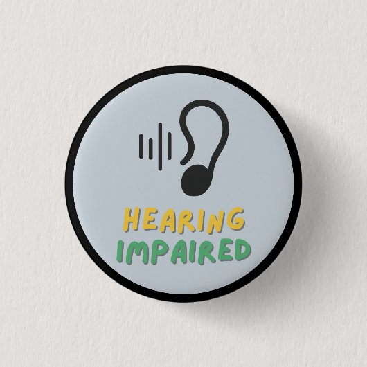 聴覚障害のある記号 缶バッジ (正面)