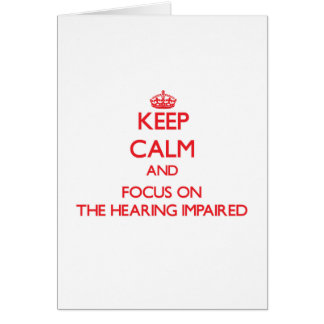 聴覚障害の平静そして焦点を保って下さい
