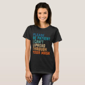 聴覚障害ろう者アワのASL標識の懸命 Tシャツ (正面フル)