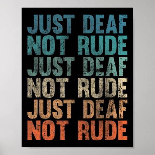 聴覚障害ろう者認識度ヴィンテージJust Looer ポスター (正面)