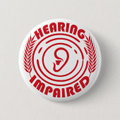 聴覚障害クラシック 缶バッジ (正面)