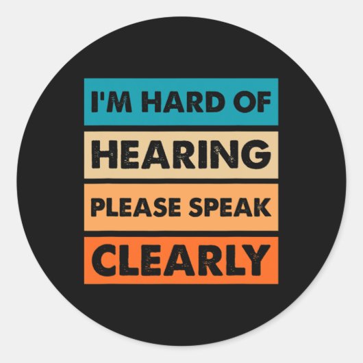 聴覚障害ヴィンテージ聴覚障害懸命 ラウンドシール (正面)