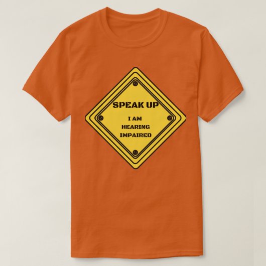 聴覚障害標識1 Tシャツ (デザイン正面)