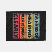 聴覚障害者のAsl手話について フリースブランケット (正面(横))