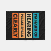 聴覚障害者のAsl手話について フリースブランケット (正面(横))