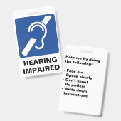 聴覚障害者サポートバッジ バッジ (正面＆裏面)