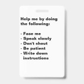 聴覚障害者サポートバッジ バッジ (裏面)