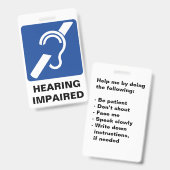 聴覚障害者サポートバッジ バッジ (正面＆裏面)