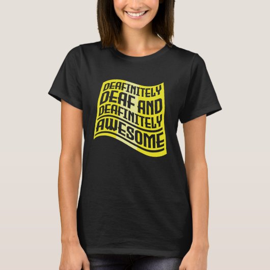 聴覚障害者プライドASL手話ろう者 Tシャツ (正面)