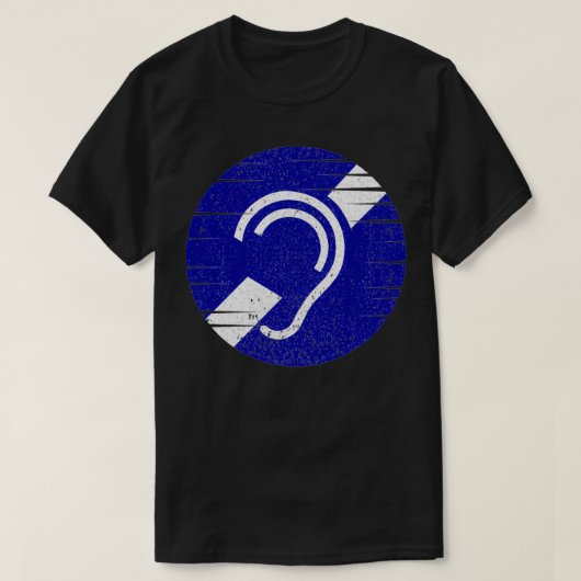聴覚障害者4 Tシャツ (デザイン正面)