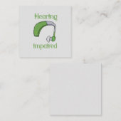 聴覚障害者 スクエア名刺 (正面/裏面)