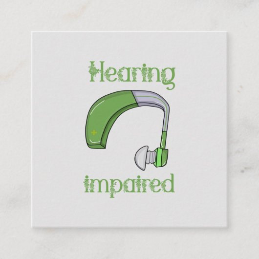 聴覚障害者 スクエア名刺 (正面)