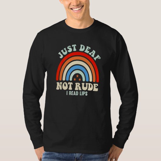 聴覚障害者 手話 ただのろう者 Tシャツ (正面)
