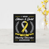 聴覚障害認識度ろう者補助インプラントASL カード (黄色い花)