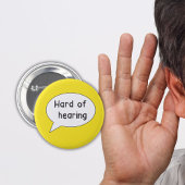 聴覚障害認識度ピンバッジの懸命 缶バッジ