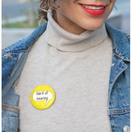 聴覚障害認識度ピンバッジの懸命 缶バッジ