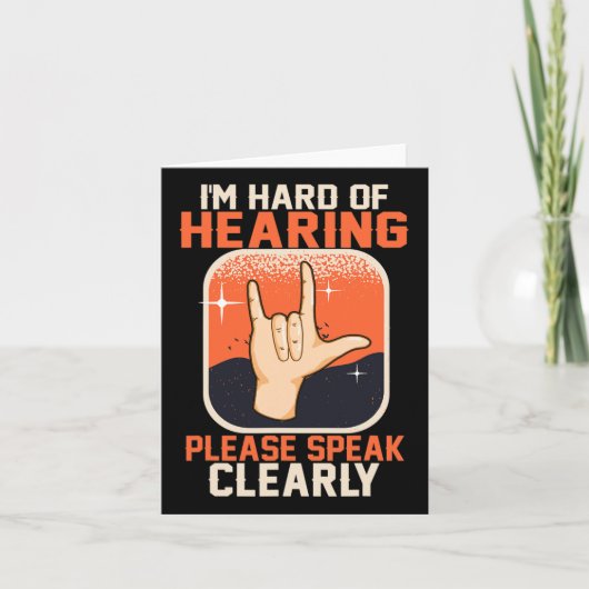 聴覚障害認識度引用文Asl手話 カード (正面)