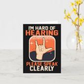 聴覚障害認識度引用文Asl手話 カード (黄色い花)