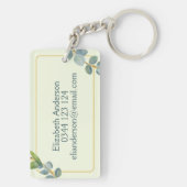 聴覚障害警報グリーン懸命葉 キーホルダー (裏面)