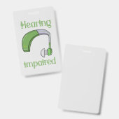 聴覚障害 バッジ (正面＆裏面)
